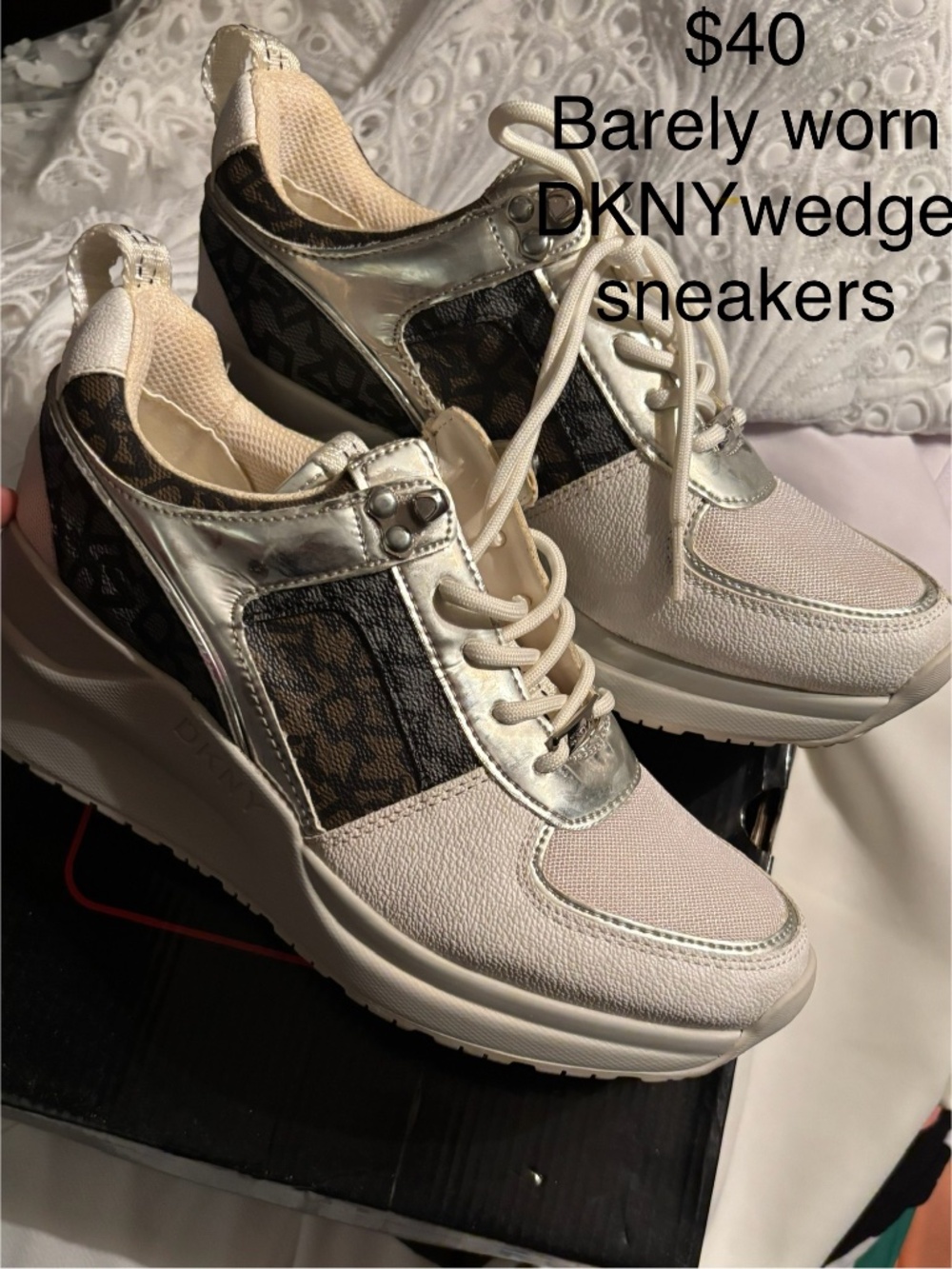 DKNY wedge sneakers